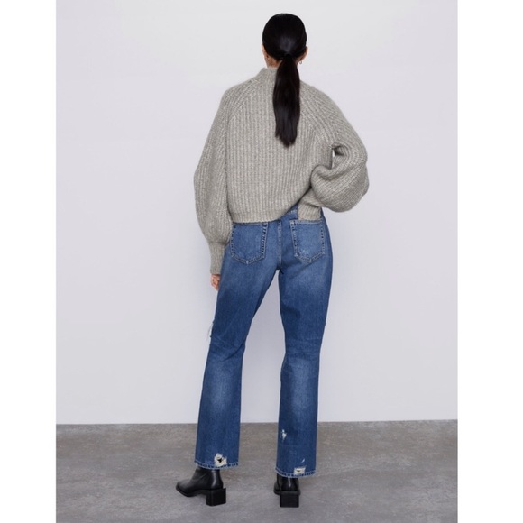NEW!! HP 🥳Zara Highwaisted Straight Leg Jeans - Picture 3 of 15